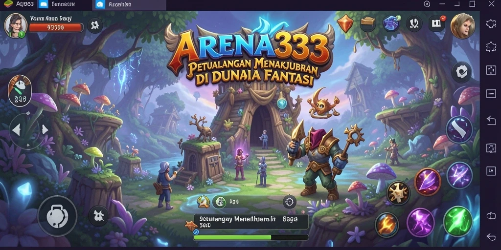 Tampilan gameplay menakjubkan dari dunia petualangan di ARENA333.