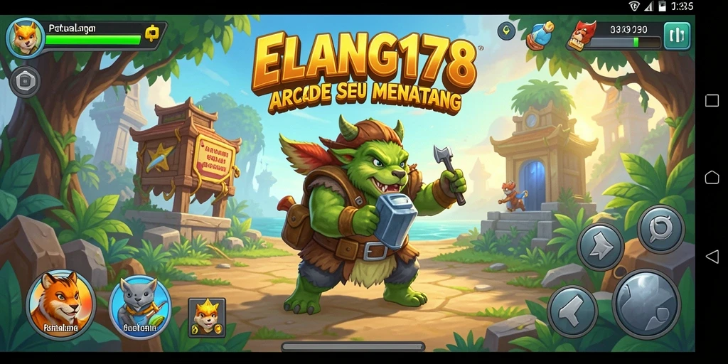 Screenshot dari ELANG178 menunjukkan gameplay arcade yang seru dan penuh aksi.
