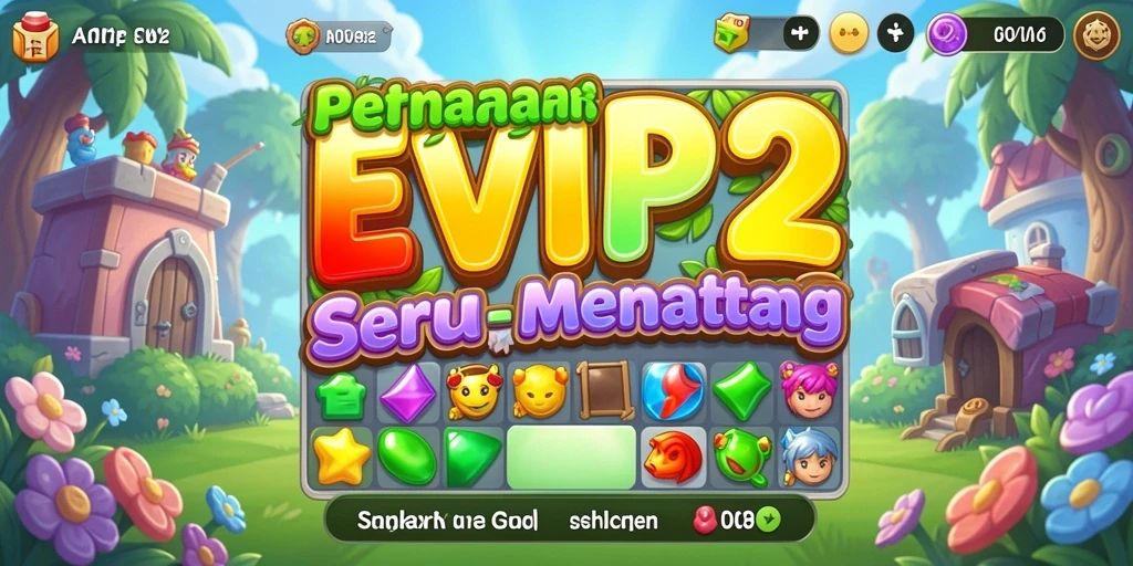Tangkapan layar menunjukkan gameplay Match-3 yang menarik dan penuh warna.