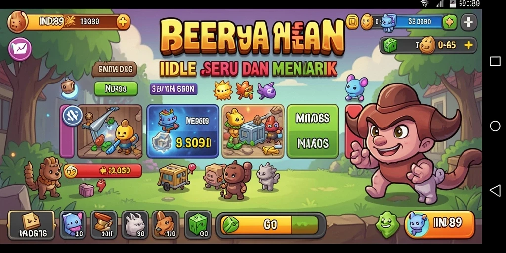 Tampilan gameplay IND89 yang menarik dan mengasyikkan dalam suasana Idle.