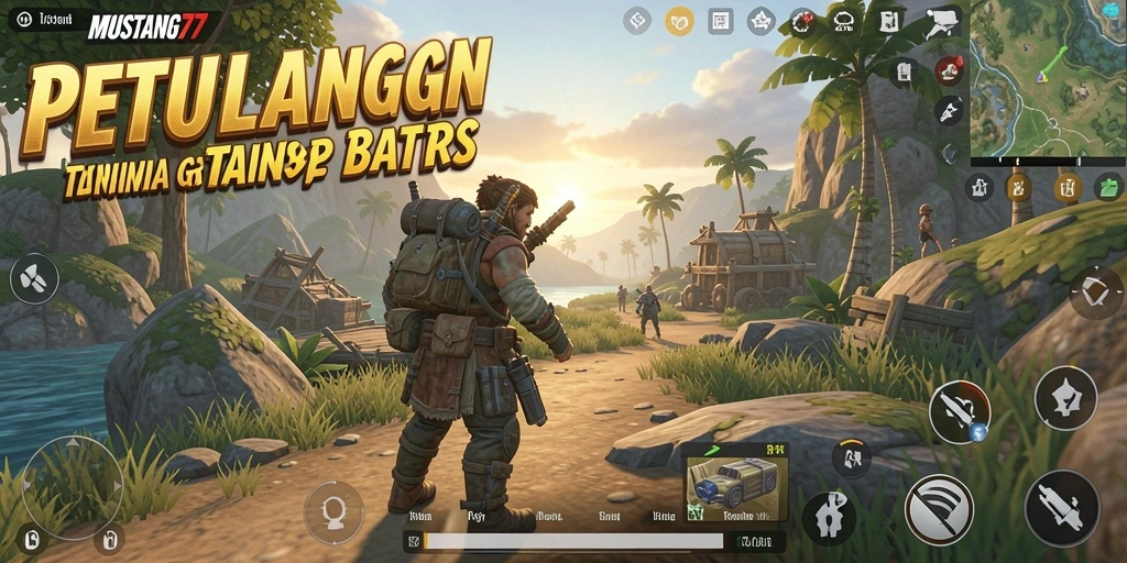 Screenshot utama MUSTANG77 menunjukkan aksi seru dalam dunia Open World.