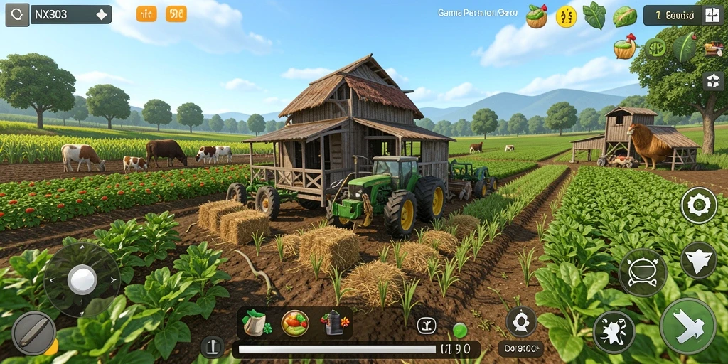 Tampilan gameplay NX303 yang menarik dan penuh warna.