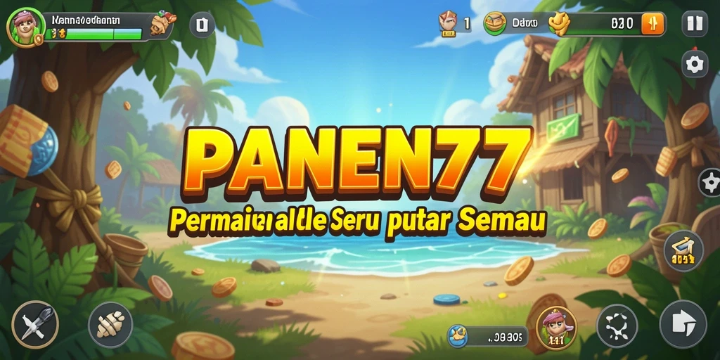 Tampilan gameplay menarik dalam PANEN77 yang menampilkan panen hasil pertanian.