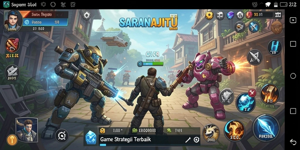 Tampilan gameplay SARANAJITU yang menarik dan strategis.